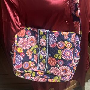 Stephanie Dawn Bright Pink Floral Messenger/ Baby Diaper Bag‎